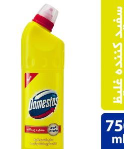 - حاوی اسانس Lemon Fresh - ضدعفونی کننده سطوح مختلف خانه و آشپزخانه - براق‌کننده و سفیدکننده لباس‌ها و پارچه‌های سفید - تمیزکننده قارچ‌ها، میکروب‌ها و لکه‌های سطوح آشپزخانه، حمام و دستشویی