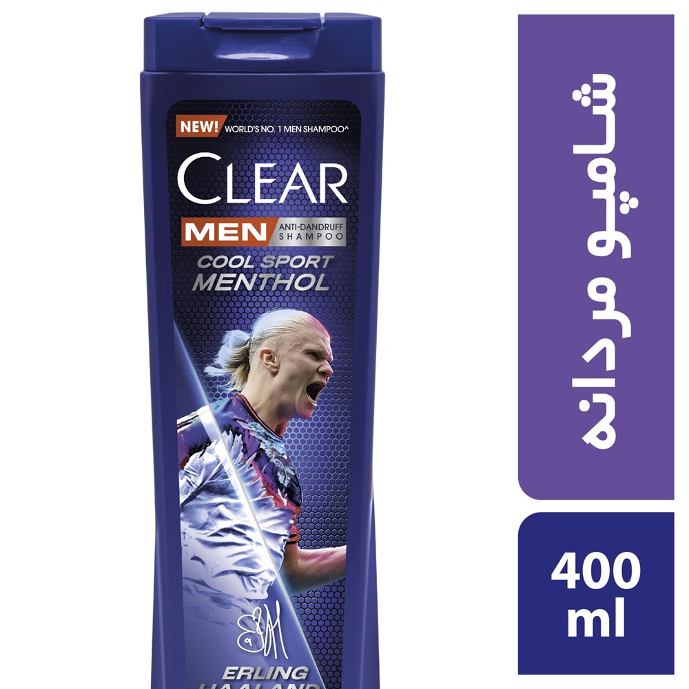 خرید شامپو ضد شوره مو کلییر سری قهرمانان Cool Sport Menthol مناسب انواع مو 400 میل