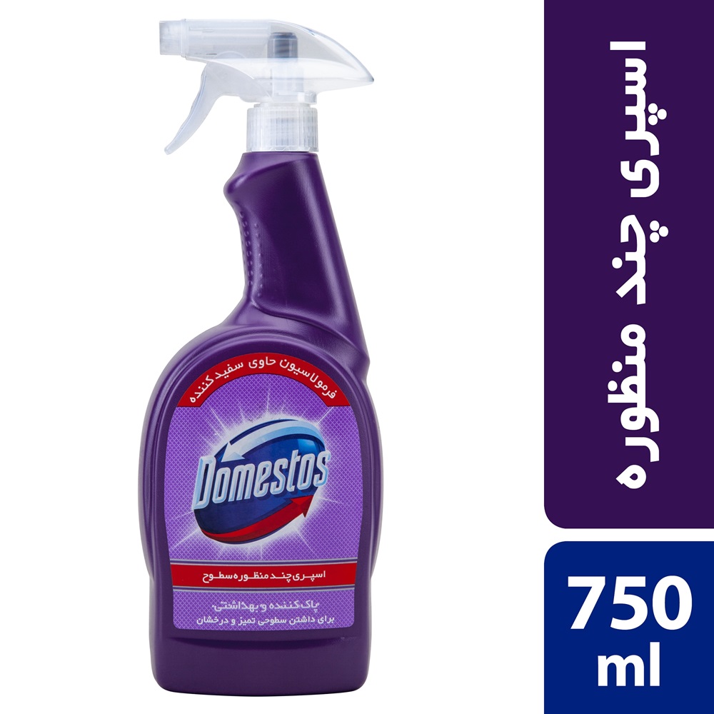اسپری چندمنظوره سطوح دامستوس مدل Purple حجم 750 میلیلیتر