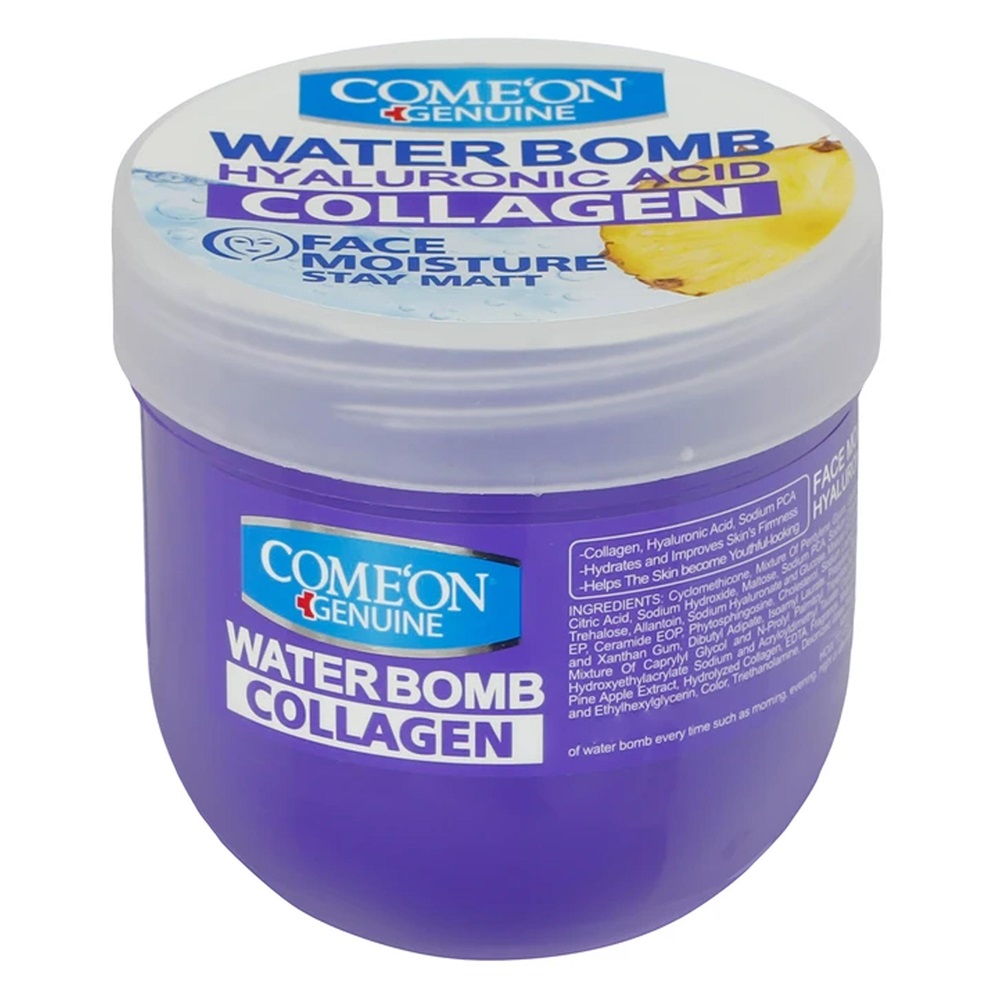 کرم آبرسان صورت و بدن کامان واتر بمب COLLAGEN بدون چربی حاوی کلاژن 200 میلیلیتری