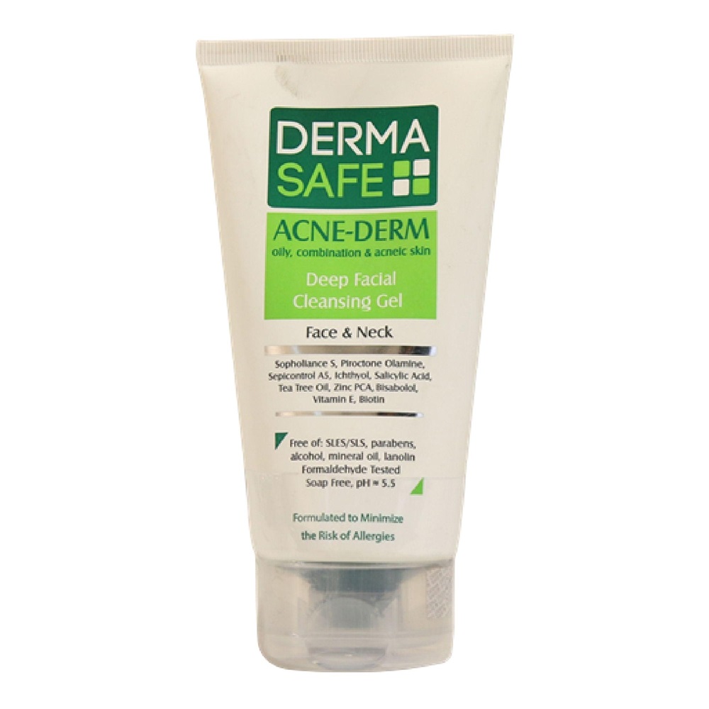 خرید ژل شوینده صورت درماسیف Acne Derm مدل Deep Facial حجم ۱۵۰ میلیلیتر