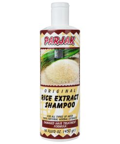 شامپو تقویت کننده و ترمیم کننده مو پرژک مدل Rice Extract مناسب انواع مو حجم 450 میلی لیتر