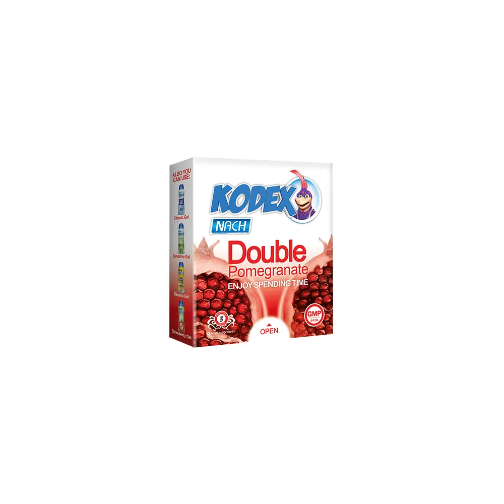 کاندوم کدکس مدل Double Pomegranate بسته 3 عددی