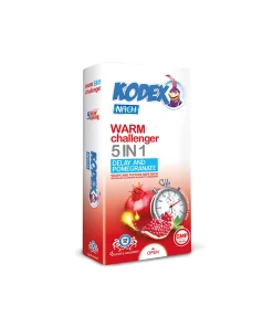 کاندوم کدکس مدل Warm Challenger 5in1 بسته 12 عددی _ ساده