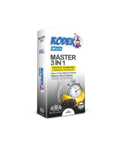 کاندوم تاخیری کدکس مدل Master 3 In 1 بسته 12 عددی – ساده