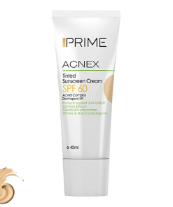 کرم ضدآفتاب رنگی پرایم مدل Acnex SPF60 مناسب پوست‌های چرب 40 میل