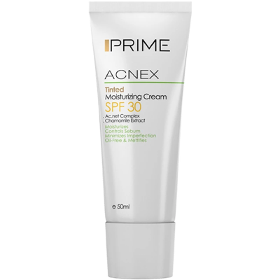 کرم مرطوب کننده رنگی پرایم مدل Acnex SPF 30 حجم 50 میل