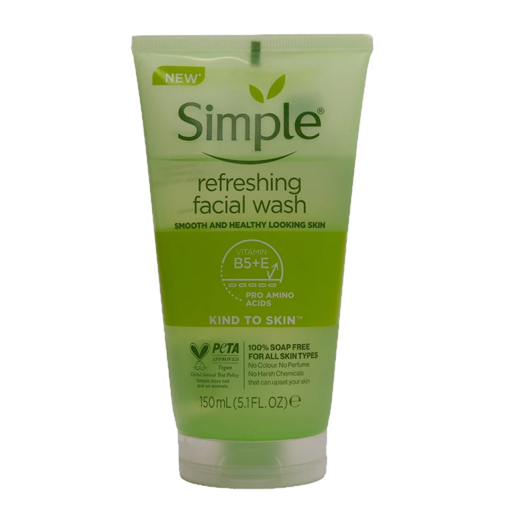 ژل شستوشوی صورت سیمپل مدل Refreshing حجم 150 میلی لیتر