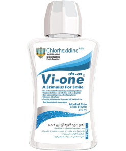 دهان شویه وی وان مدل Chlorhexidine حجم 330 میلی لیتر